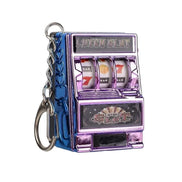 Mini-Spielautomaten-Schlüsselanhänger mit Drehmechanismus