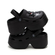 Florenza Damen Plateau Sandalen mit Geschlossener Zehenpartie und Fersenriemen