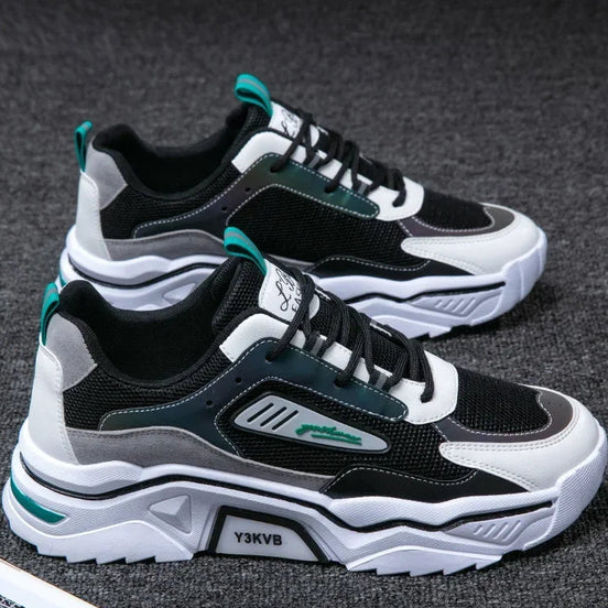 Corvex Herren-Sneaker mit Schnürung und flachem Design