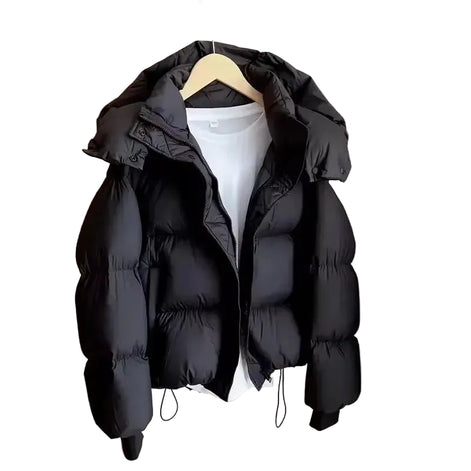 Damen Winterjacke mit Kapuze und Reißverschluss – Calyra