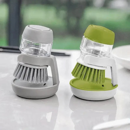 CleanPress Soap Brush – Spülbürste mit Seifenspender und Ablage