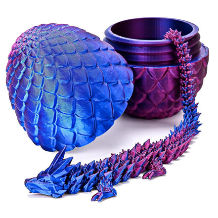 DracoFlex Drachenei-Figurenset – Bewegliches Modellspielzeug aus Ei-Box