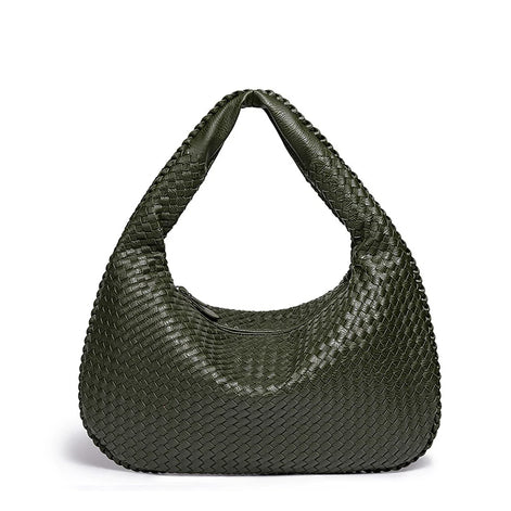 Geflochtene Damen Schultertasche aus Kunstleder – Velmira