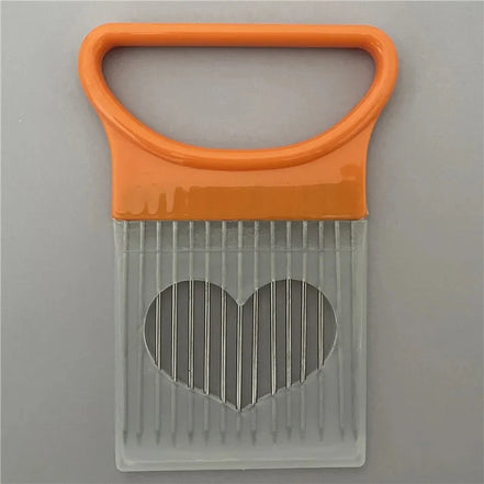 Siledo Schneidehilfe – Edelstahl-Halter für Gemüse- und Zwiebelscheiben