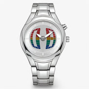 Arvion Herren Armbanduhr mit Edelstahlarmband und Quarzwerk