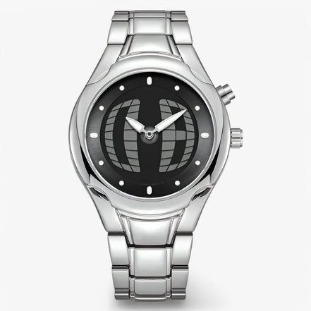 Arvion Herren Armbanduhr mit Edelstahlarmband und Quarzwerk