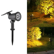 Luminara LED Solar Gartenstrahler mit Erdspieß und Farbmodus