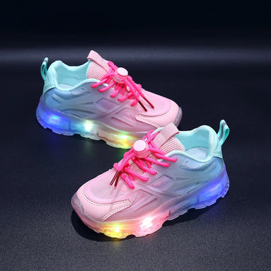Kinder LED Sneakers Unisex mit Klettverschluss und rutschhemmender Sohle