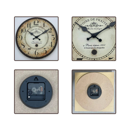 Parisio Wanduhr – Runde Holz-Uhr mit Quartzwerk (verschiedene Größen)