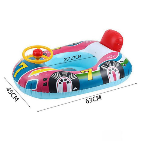 Aventino Aufblasbarer Kinder Schwimmring mit Auto-Design und Haltegriffen