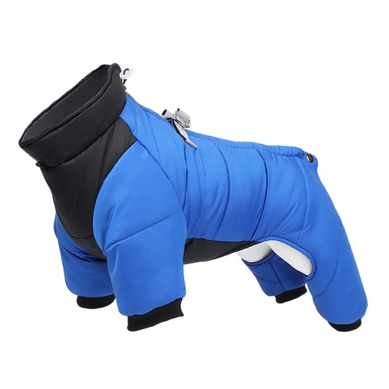 Kirevon Hunde-Winterjacke aus Polyester mit Wattierung und Ringbefestigung