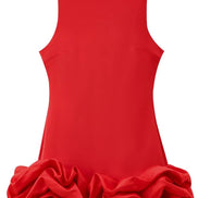 Serelia Damen Minikleid mit Volants und Offenem Rücken