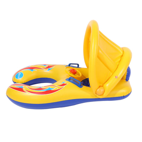 Aufblasbarer Baby Schwimmring mit Sonnendach – AquaNest