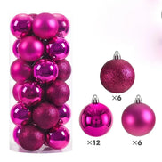 Virela Weihnachtskugeln – Set mit 24 Stück in verschiedenen Größen