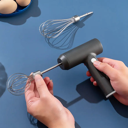 Mixora kabelloser elektrischer Handmixer mit 3 Geschwindigkeiten