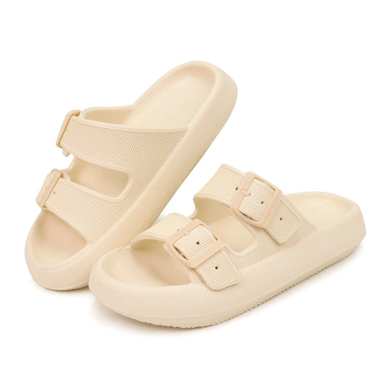 Velmora Unisex Slides mit Doppelriemen und verstellbaren Schnallen
