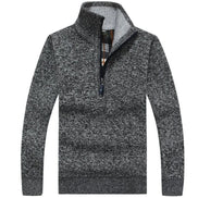 Rovelin Strickpullover mit halbem Reißverschluss und schmaler Passform