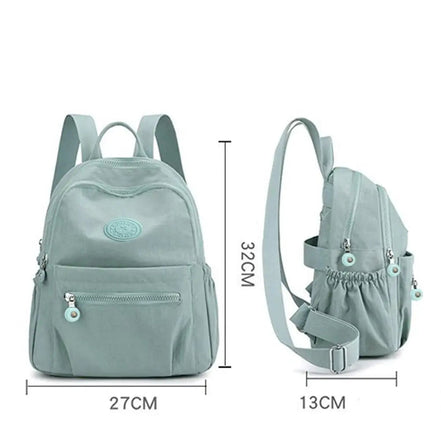 Kompakter Nylon-Rucksack mit Reißverschluss