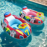 Aventino Aufblasbarer Kinder Schwimmring mit Auto-Design und Haltegriffen
