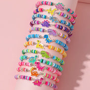Lunira Armbänder-Set – Elastische Perlenarmbänder mit Anhängern (12-teilig)