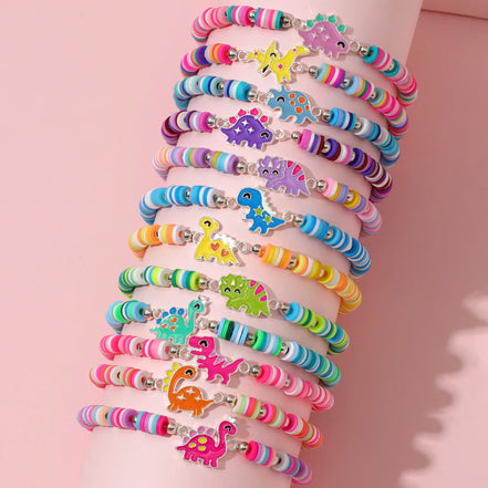 Lunira Armbänder-Set – Elastische Perlenarmbänder mit Anhängern (12-teilig)