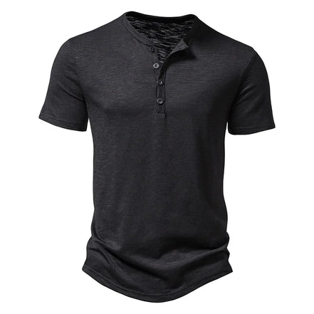 Velano Henley T-Shirt kurzarm mit Knopfleiste und bequemer Passform für den Alltag
