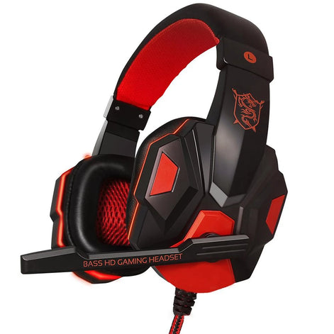 Aurexon Gaming Headset mit Mikrofon und 120° Verstellbarem Bügel