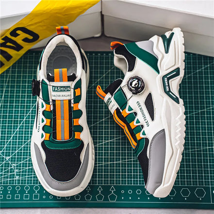 Rovento Herren Sneakers mit Drehverschluss und Mesh