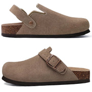 Velmora Unisex Clogs mit Korkfußbett und verstellbarem Riemen