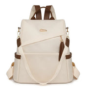 Tasselora Damen Anti-Diebstahl Rucksack aus Nylon mit Quasten-Detail
