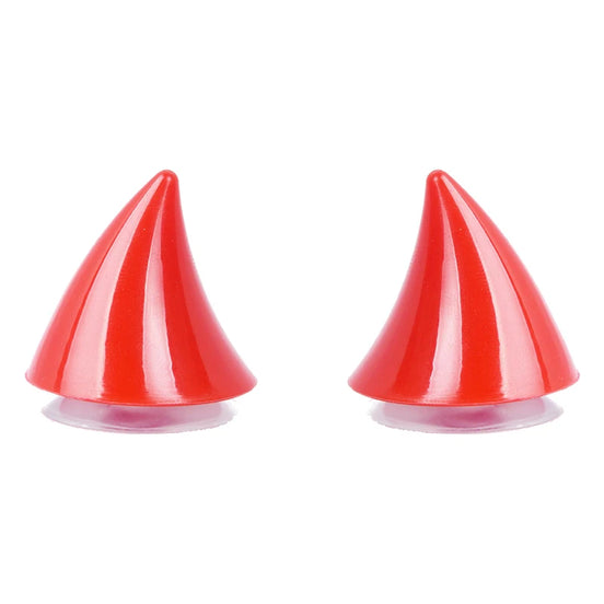 Morvex Helm-Dekoration Hörner 2er-Set mit Saugnäpfen