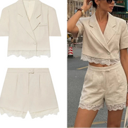 Damen-Zweiteiler mit Blazer und Shorts – Bellavique