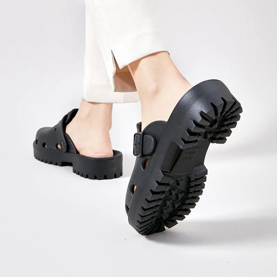 Marvella Damen Plateau-Sandalen mit Schnallenverschluss