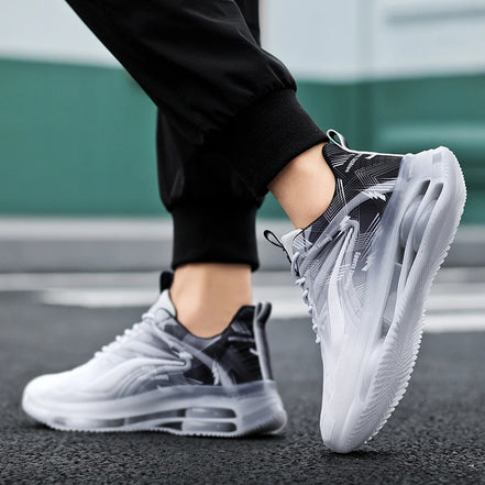 Bravion Herren Sport Sneakers mit Schnürung und Mesh