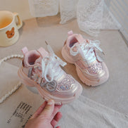 Butterina Mädchen Sneakers mit Schnürverschluss und Pailletten