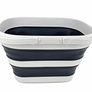 SAMMART Faltbarer Korb mit Griff – Praktischer Picknick- und Einkaufskorb 3