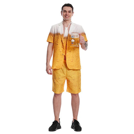 3D Bierkostüm Set für Damen und Herren mit Oberteil und Hose – Brewaro