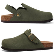 Velmora Unisex Clogs mit Korkfußbett und verstellbarem Riemen