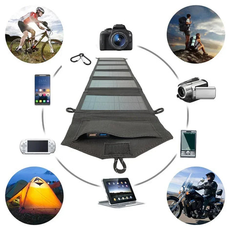Faltbares Solarladegerät mit USB-Anschluss – Solvex