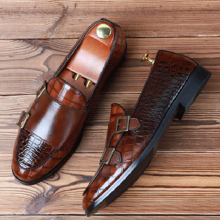 Calvero Herren Lackleder Loafer Schnürung