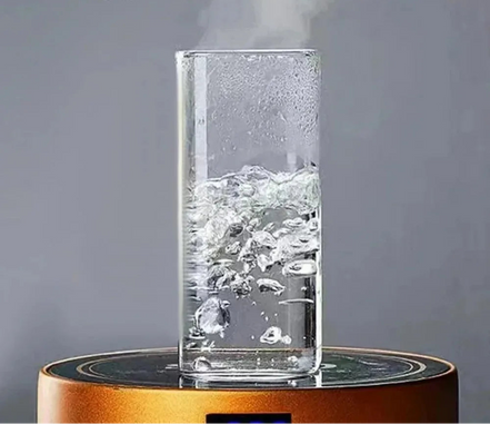 Quadra Glasbecher 400 ml mit Deckel und Strohhalm – Quadratische Trinkglasform