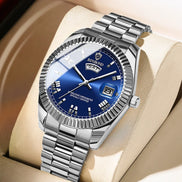 Arvento Herren Armbanduhr mit Edelstahlarmband und Datumsanzeige