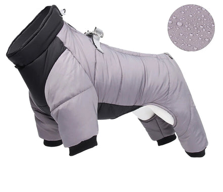 Kirevon Hunde-Winterjacke aus Polyester mit Wattierung und Ringbefestigung
