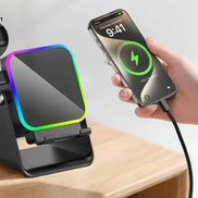 Bluetooth-Lautsprecher mit Smartphone-Halter und RGB-Beleuchtung – SoundDock