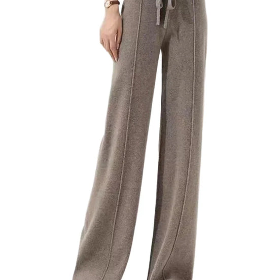 Veloria Wollhose – Hoch taillierte Strickhose