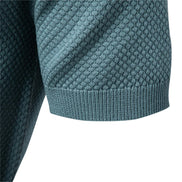 Calviro Polo Herren kurzarm Polyester Viskose Kragen mit Knopfleiste einfarbig