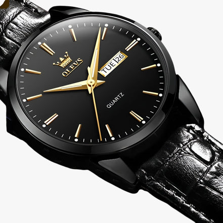 Ravello Herren Armbanduhr mit Lederarmband und Quarzwerk