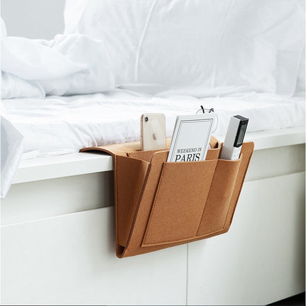 Hängende Aufbewahrungstasche aus Filz für Bett, Sofa und Schreibtisch