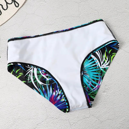 Velanique Damen Bikini Set mit Print und hoher Taille