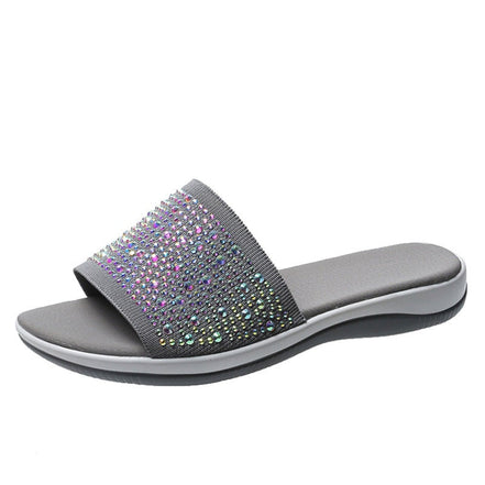 Solviera Damen Slip-On Pantoletten mit leichter Sohle